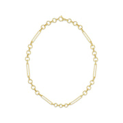 18k Yellow Gold Small Mixed Clip Chain