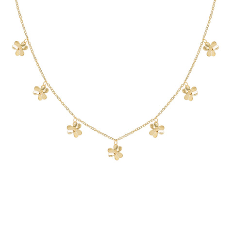14K Yellow Gold Triple Station Necklace KC N1293