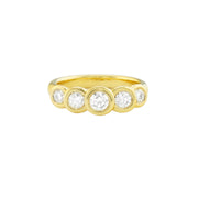 Gumuchian 18k Yellow Gold Bezel Set Diamond Ring