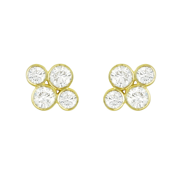 LPL Signature Collection 18k Yellow Gold "Anderson" Diamond Studs - Extra Large