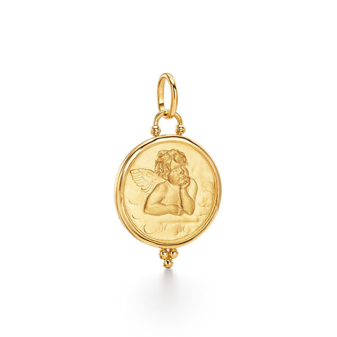 Temple St. Clair 18k Yellow Gold Angel Pendant
