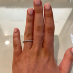 Art Deco Micro Pave Diamond Band on model