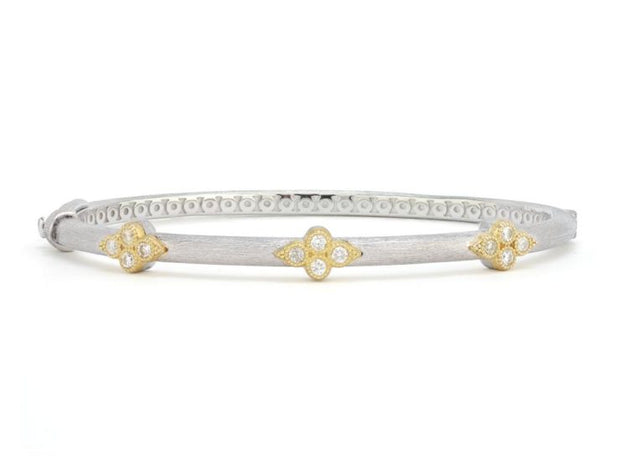 Jude Frances Sterling Silver and 18k Yellow Gold Trio Bangle