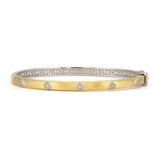 Jude Frances 18k Yellow Gold and Sterling Silver Star Bangle