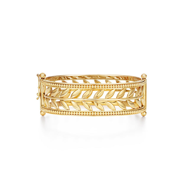 Temple St. Clair 18k Yellow Gold Granulated Vine Cuff