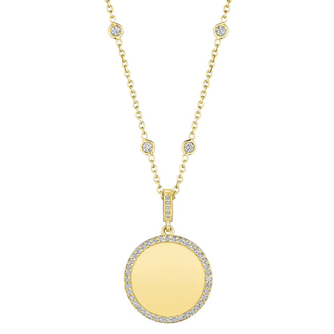 Penny Perville 18K Gold and Diamond Medallion