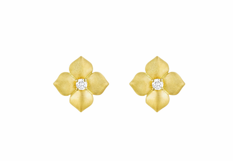Penny Preville 18K Yellow Gold Small Flower Studs