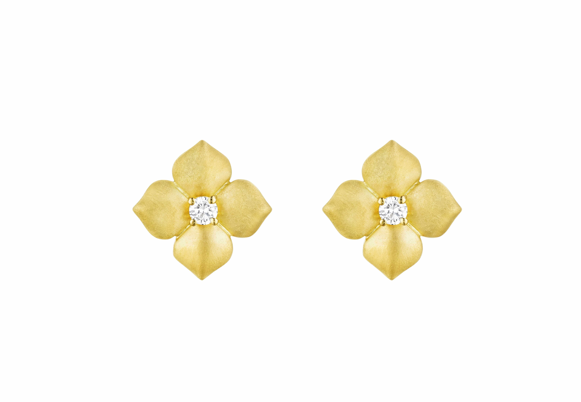 Penny Preville 18K Yellow Gold Small Flower Studs
