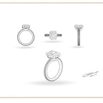 Custom engagement ring sketch