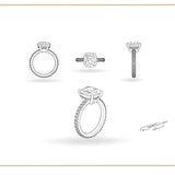 Custom engagement ring sketch