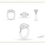 Custom Diamond Engagement Ring Sketch