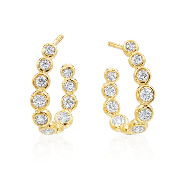 Gumuchian 18k Yellow Gold and Diamond Moonlight Earrings