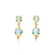 Temple St. Clair 18k Yellow Gold Diamond and Moonstone Drops
