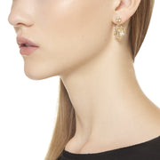 Temple St. Clair 18k Yellow Gold Diamond and Rock Crystal Drops