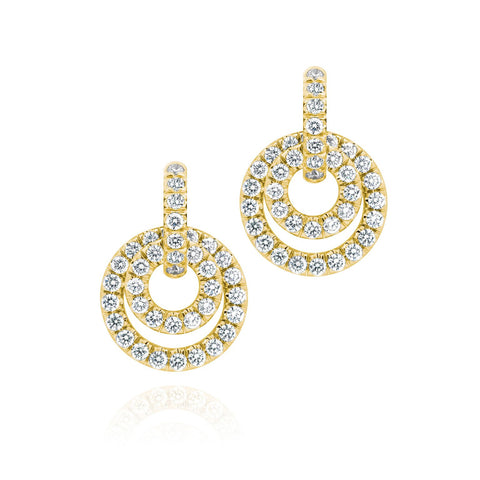 Gumuchian Moon Phase 18k Gold and Diamond Drop Convertible Earrings