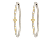 Jude Frances 18k Yellow Gold and Sterling Silver Large Hoops
