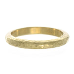 18 Karat Yellow Gold Hammered Band 3mm