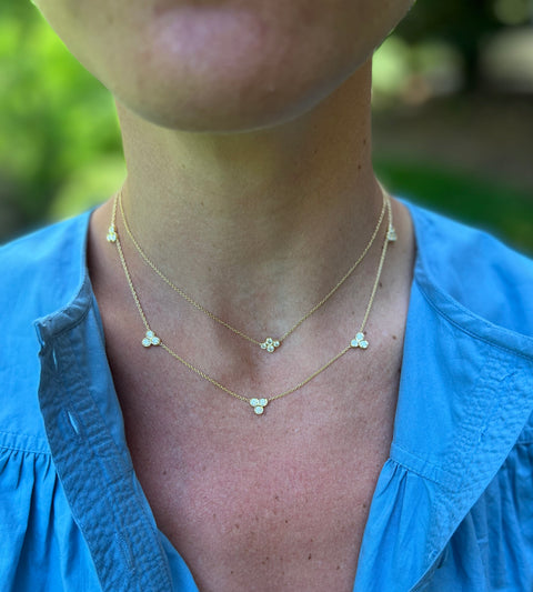 Cross 14k Yellow Gold Pendant Necklace in White Diamonds | Kendra Scott