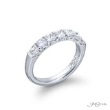 JB Star Platinum 7 Stone Radiant Cut Diamnd Band Ring