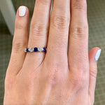 JB Star Sapphire and Round Diamond Band