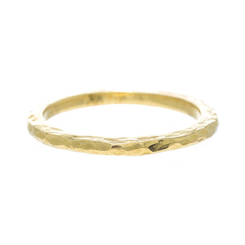 LPL Signature Collection 18 Karat Yellow Gold Hammered Band 2mm