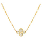 An 18k yellow gold necklace featuring the "Anderson" design with 4 diamonds