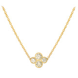 An 18k yellow gold necklace featuring the "Anderson" design with 4 diamonds