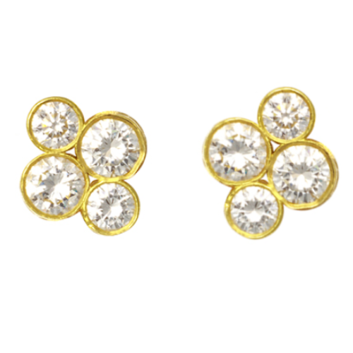 LPL Signature Collection 18k Yellow Gold "Anderson" Diamond Studs - Large