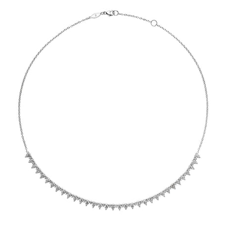 Penny Preville 18k White Gold Front Pointed Choker