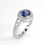 Oval Sapphire and Diamond Ring side view