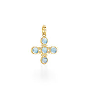 Temple St. Clair 18k Yellow Gold and Moonstone Cross