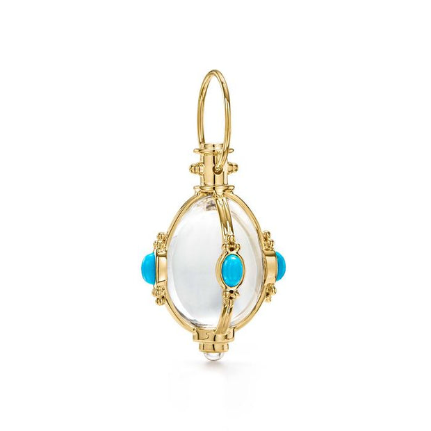 Temple St. Clair 18k Yellow Gold Turquoise Amulet