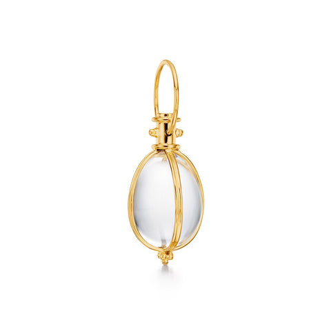 Temple St. Clair 18k Yellow Gold Classic Oval Rock Crystal Amulet