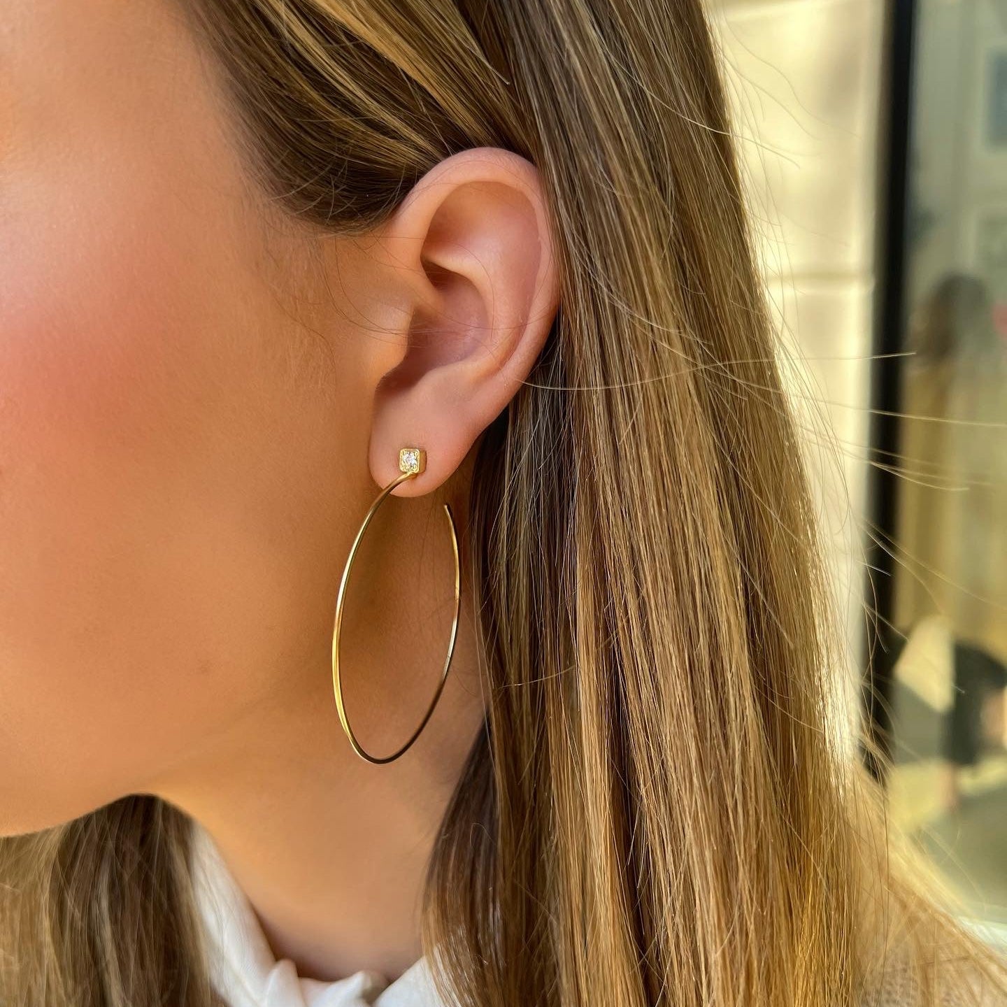 LPL Signature Collection "Perri" Hoop Earrings in 18 Karat Yellow Gold
