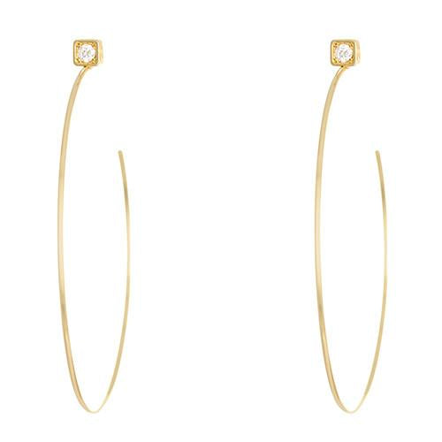 LPL Signature Collection "Perri" Hoop Earrings in 18 Karat Yellow Gold