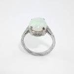 Platinum Opal and Diamond dustom designed ring