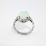 Platinum Opal and Diamond dustom designed ring