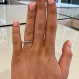 Platinum Round and Baguette Diamond Ring