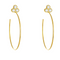 Polly 18K yellow gold and diamond hoops 2 inch size