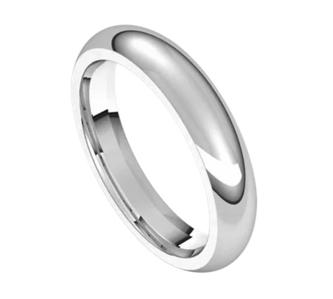 White Gold 4mm Comfort Fit Band