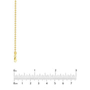 14k Yellow Gold Beaded Chain 2.5 mm