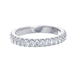 A platinum eternity band with shared prong set diamonds 1.62 carats