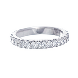 A platinum eternity band with shared prong set diamonds 1.62 carats
