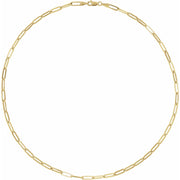 14k Yellow Gold Flat Link Chain