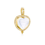 Temple St Clair 18K Gold Pave Diamond Heart Pendant in medium size