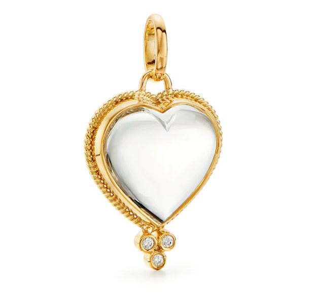 Temple St Clair Rock Crystal Heart Pendant medium
