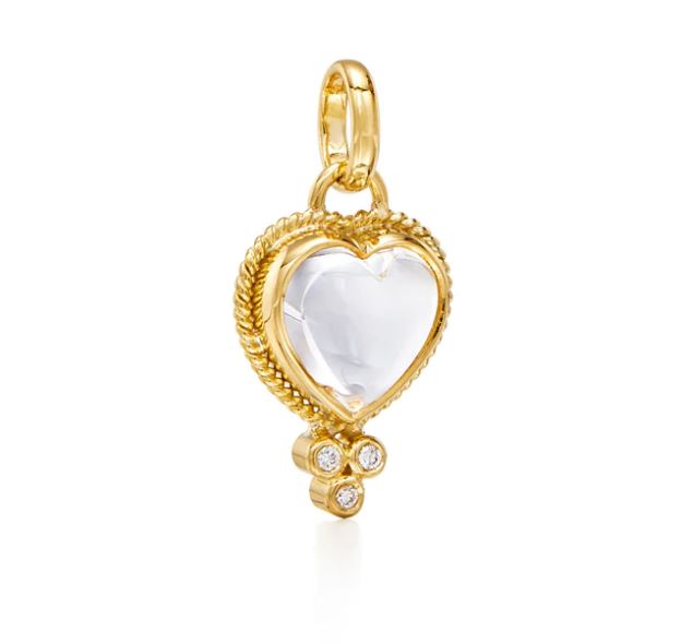 Temple St Clair Rock Crystal Heart Pendant small