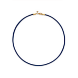 Temple St Clair Blue Leather cord necklace