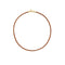 A brown leather cord necklace with a 18K yellow gold clasp designed by Temple St Clair