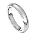 White gold 4mm comfort fit wedding band